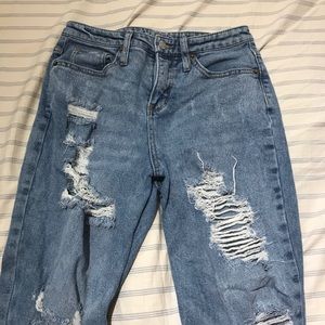 Distressed jeans